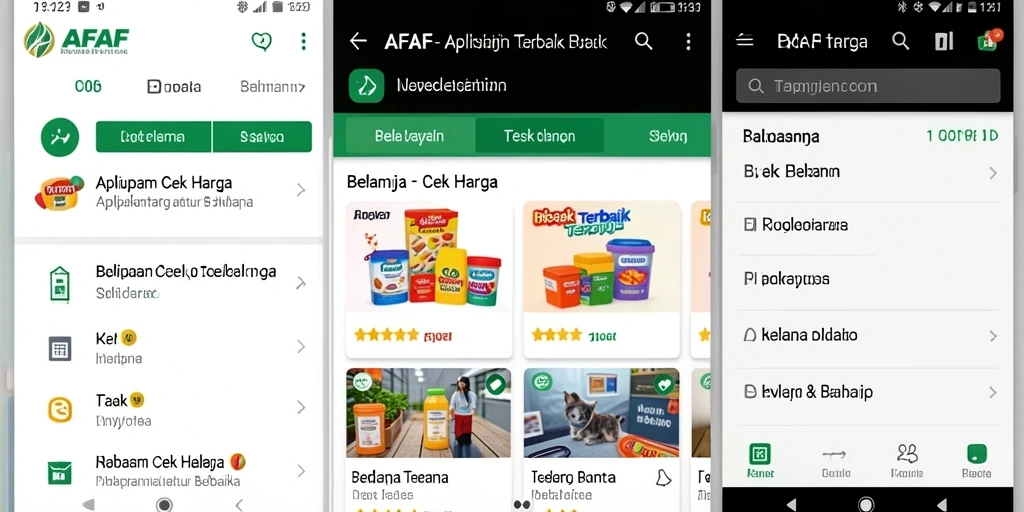 Tampilan antarmuka AFAF yang mudah digunakan untuk cek harga.