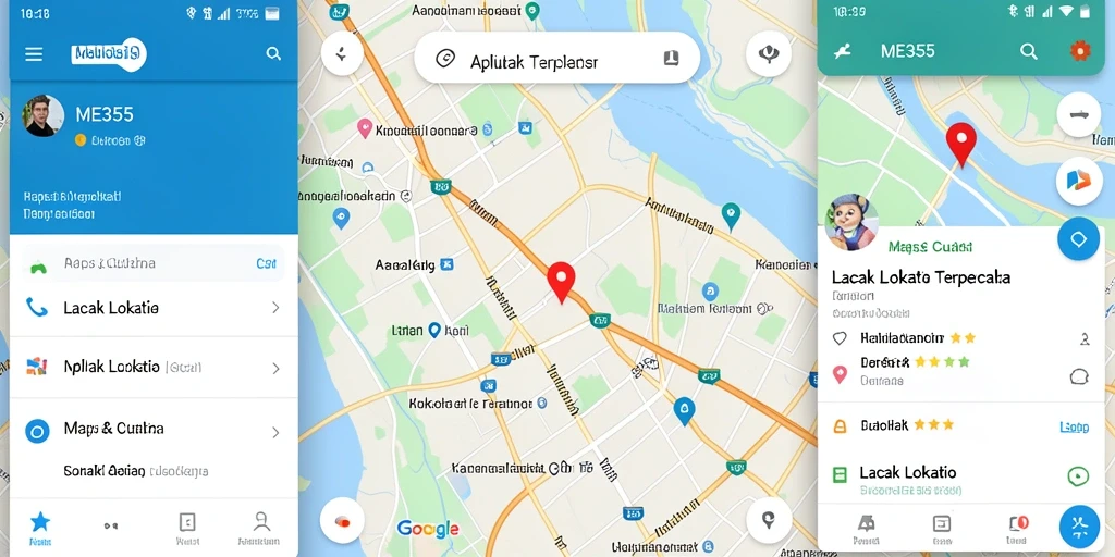 Antarmuka ME355 untuk pelacakan lokasi secara real-time.