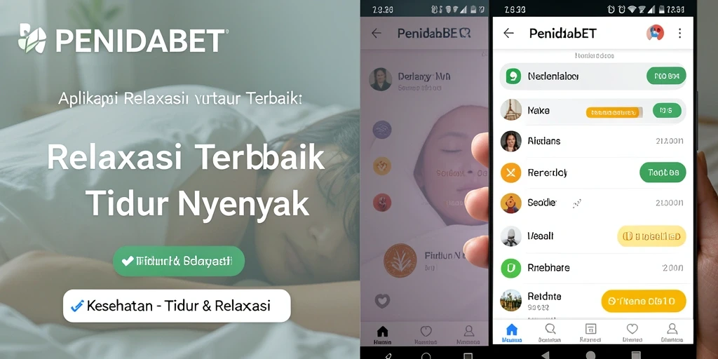 Antarmuka aplikasi PENIDABET untuk tidur dan relaksasi yang nyaman.