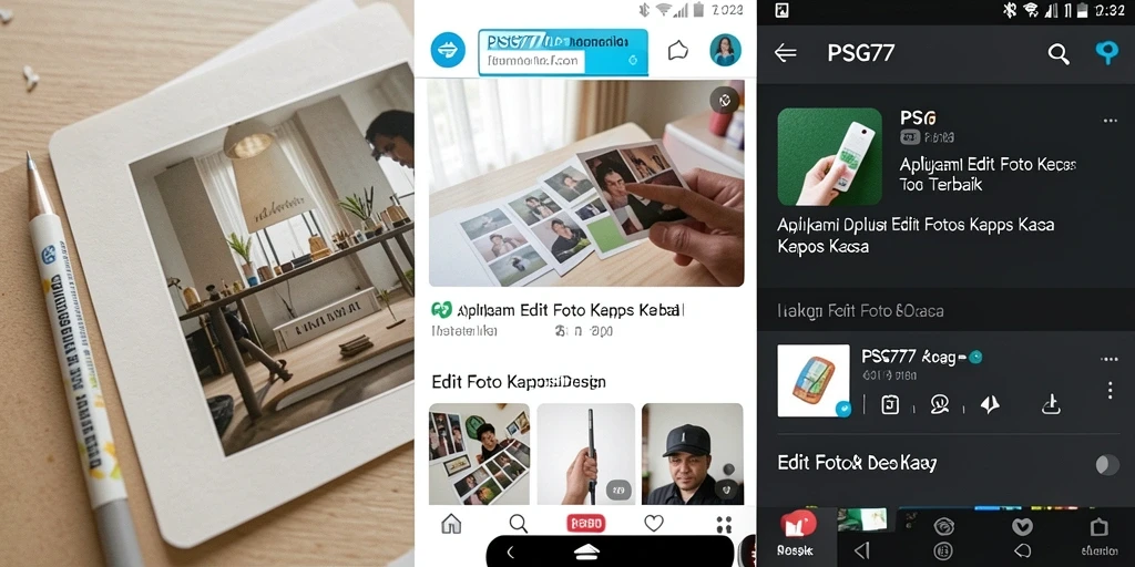 Antarmuka pengguna PSG77 dengan fitur edit foto kertas kaca yang intuitif.